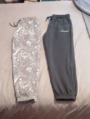 SWS Athletics Camouflage & Solid Gray Jogger Pants Size Large